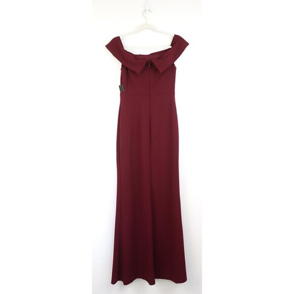 Lulu's Burgundy Off-Shoulder Maxi Dress - Picture 3 of 9